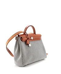 Pre-Owned Hermes 31 Herbag Zip Criss Viking Toile and Leather