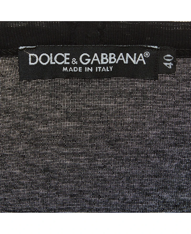 Pre-Owned Dolce & Gabbana Women's Leopard Print Satin And Jersey Top