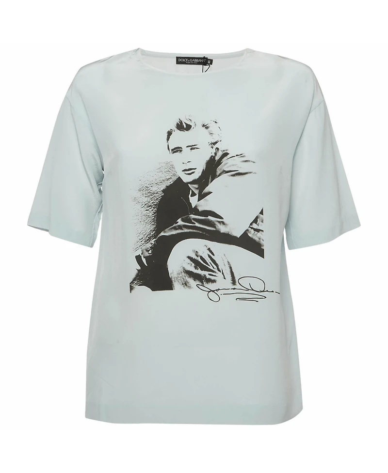 Pre-Owned Dolce & Gabbana Women's Printed Silk Top