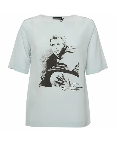 Pre-Owned Dolce & Gabbana Women's Printed Silk Top