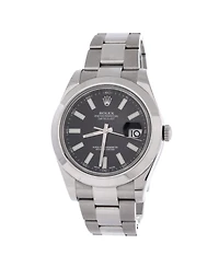 Pre-Owned Rolex Oyster Perpetual Datejust Ii Automatic Watch in Stainless Steel 41mm