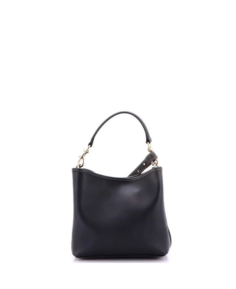 Pre-Owned Gucci Small Emblem Bucket Bag Leather