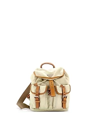 Pre-Owned Prada Small Double Front Pocket Backpack Tessuto