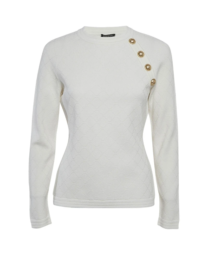Pre-Owned Balmain Women's Textured Knit Pullover