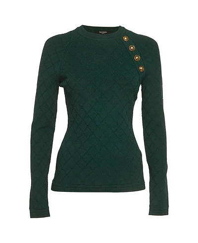 Pre-Owned Balmain Women's Textured Knit Pullover