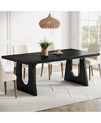 Tribesigns 70.9-Inch Dining Table for 6-8 People, Rustic Rectangular Table, Farmhouse Center Kitchen Room, Living Room