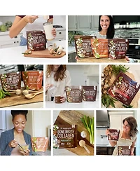Vitauthority Bone Broth Collagen Mushroom Powder, 310 Gram Pouch, Protein and Collagen Support