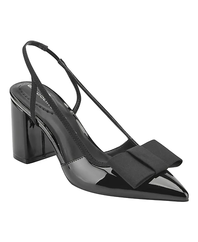 Bandolino Women's Sanessa Bow Block Heel Slingback Pumps