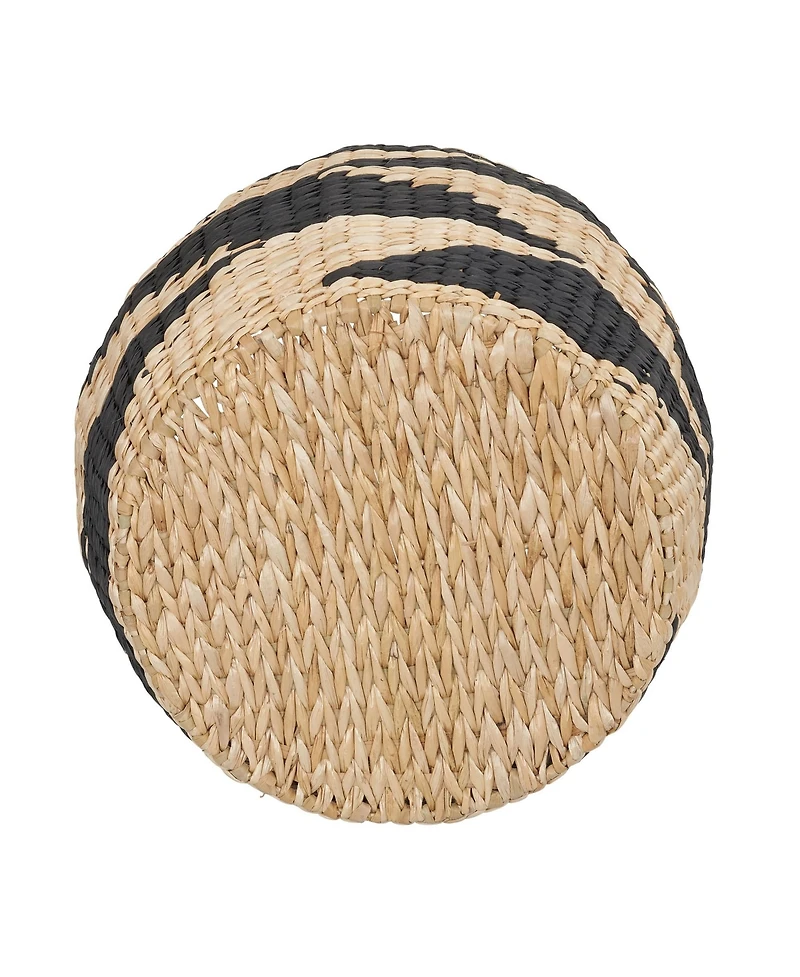 Household Essentials Large Woven Basket, Round Decorative Basket with Handles