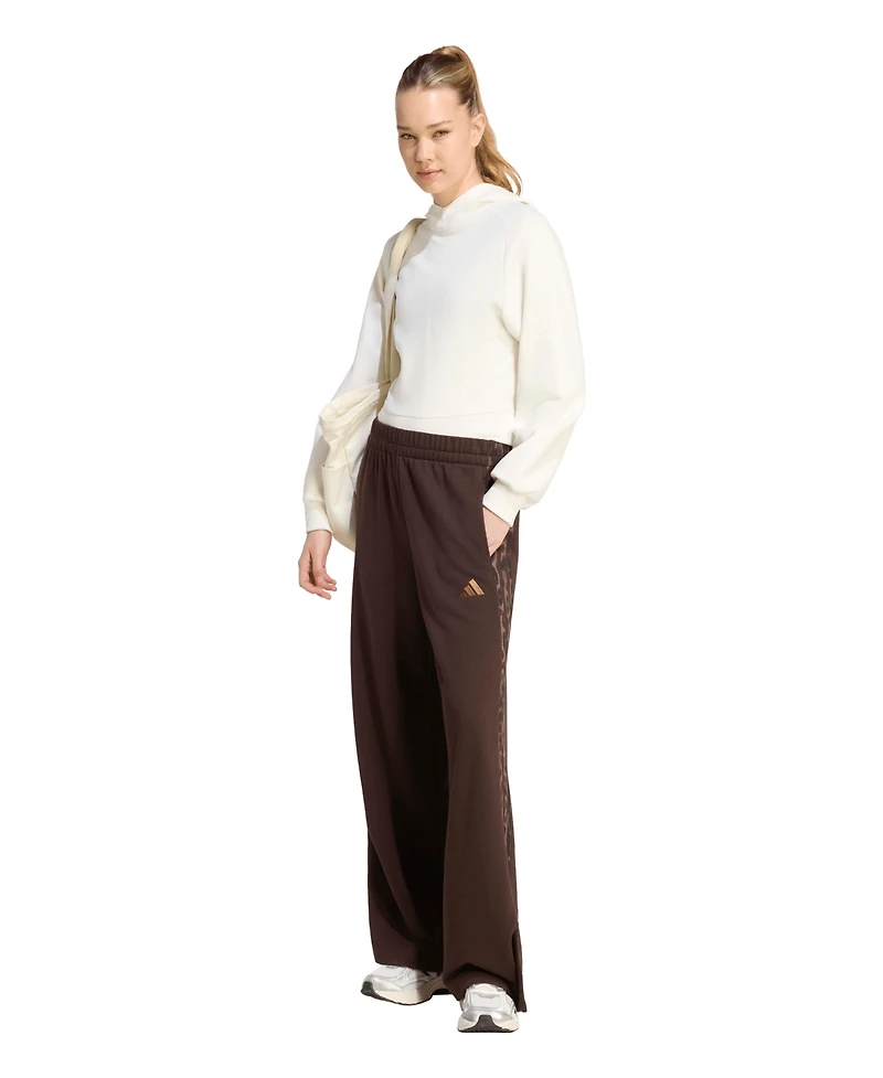 adidas Women's Seasonal Essentials Animal Print 3-Stripes Pants