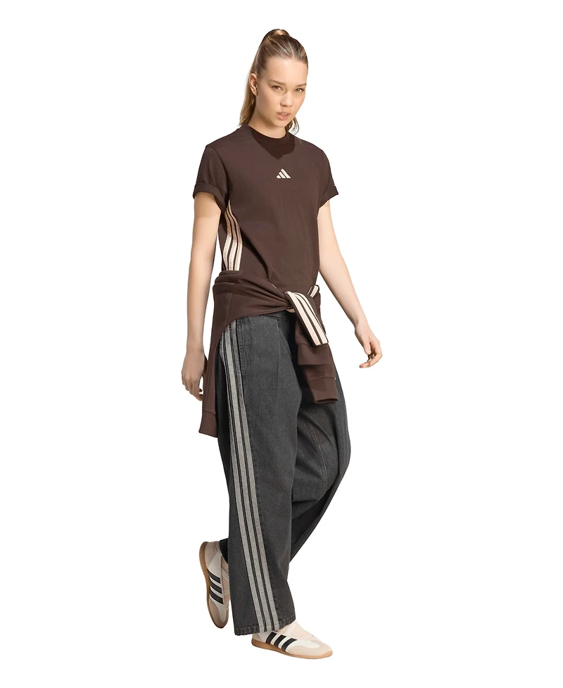 adidas Women's Stadium Washed Denim Loose-Fit Pants