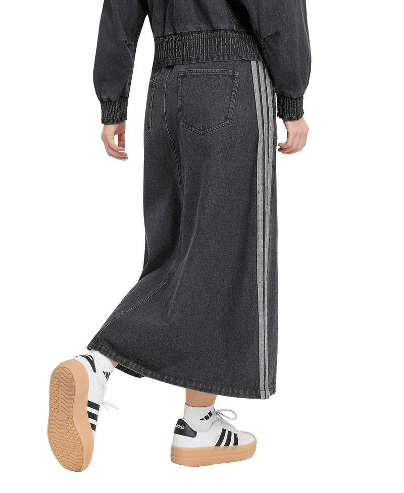 adidas Women's Stadium Washed Denim Loose-Fit Skirt