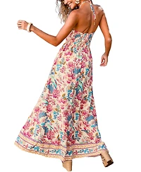 Cupshe Women's No Bad Days Floral Maxi Beach Dress