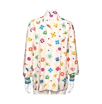 Pre-Owned Missoni Women's Printed Crepe and Knit Trim Detailed Button Front Shirt