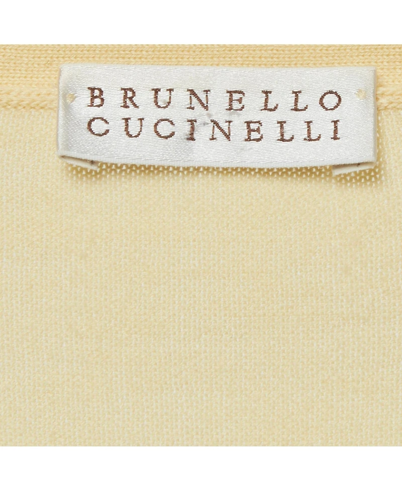 Pre-Owned Brunello Cucinelli Women's Cream Cotton Knit Long Cardigan