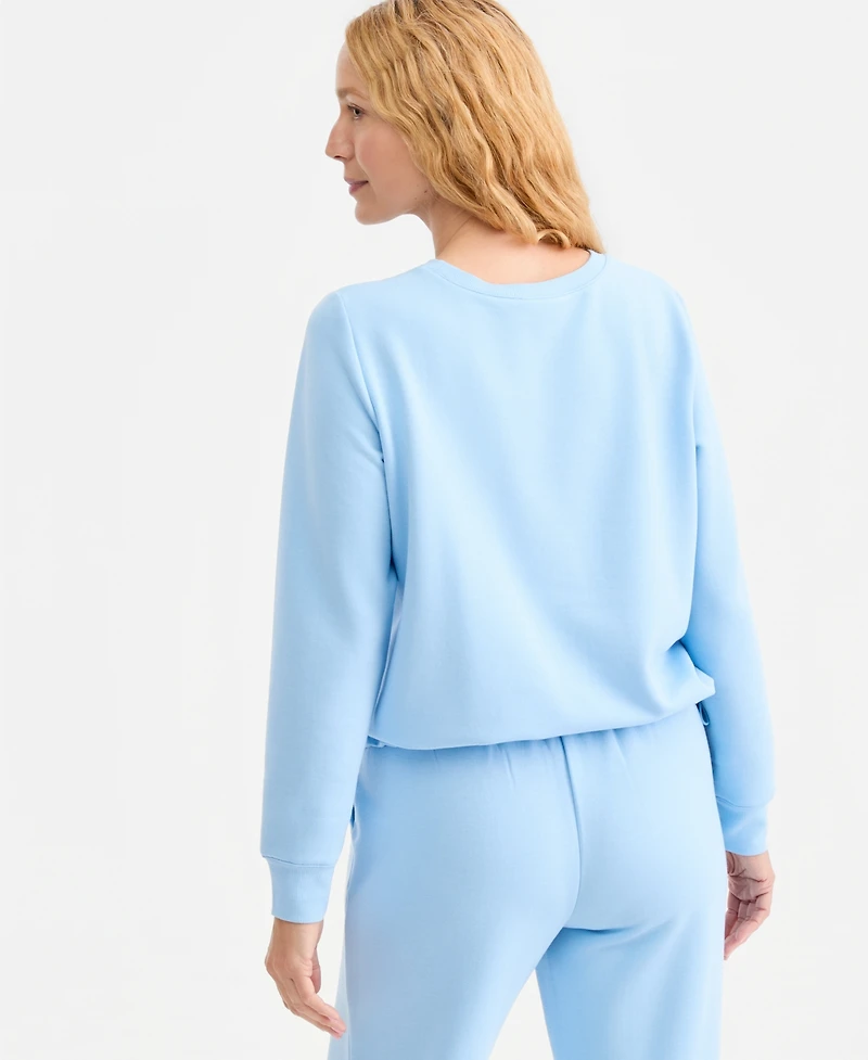 Style & Co Women's LuxSoft Fleece Crewneck Sweatshirt, Macy's Exclusive