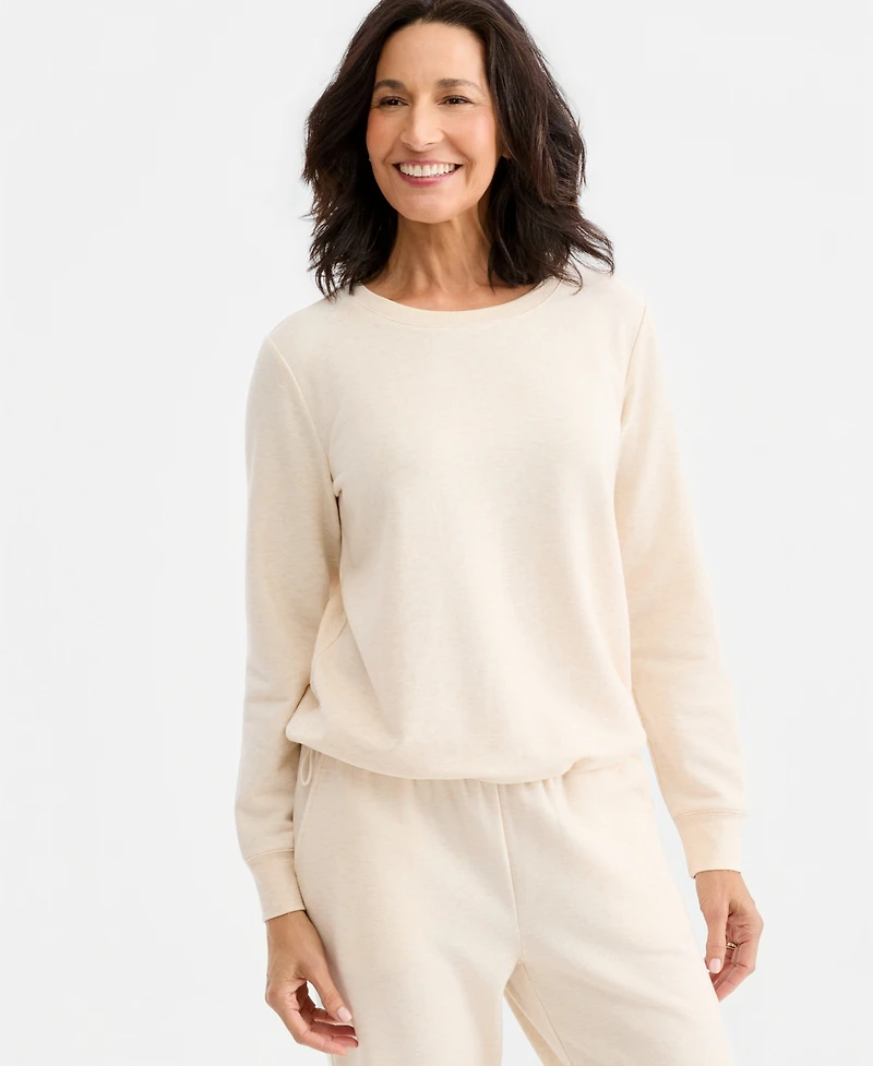 Style & Co Women's LuxSoft Fleece Crewneck Sweatshirt, Macy's Exclusive