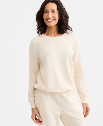 Style & Co Women's LuxSoft Fleece Crewneck Sweatshirt, Macy's Exclusive