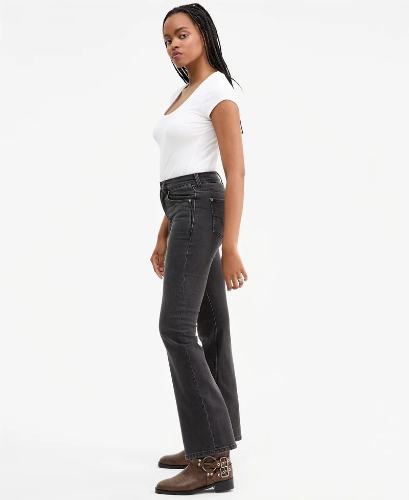 Free People Women's Double Knot Cotton High-Rise Bootcut Jeans