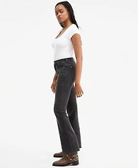 Free People Women's Double Knot Cotton High-Rise Bootcut Jeans