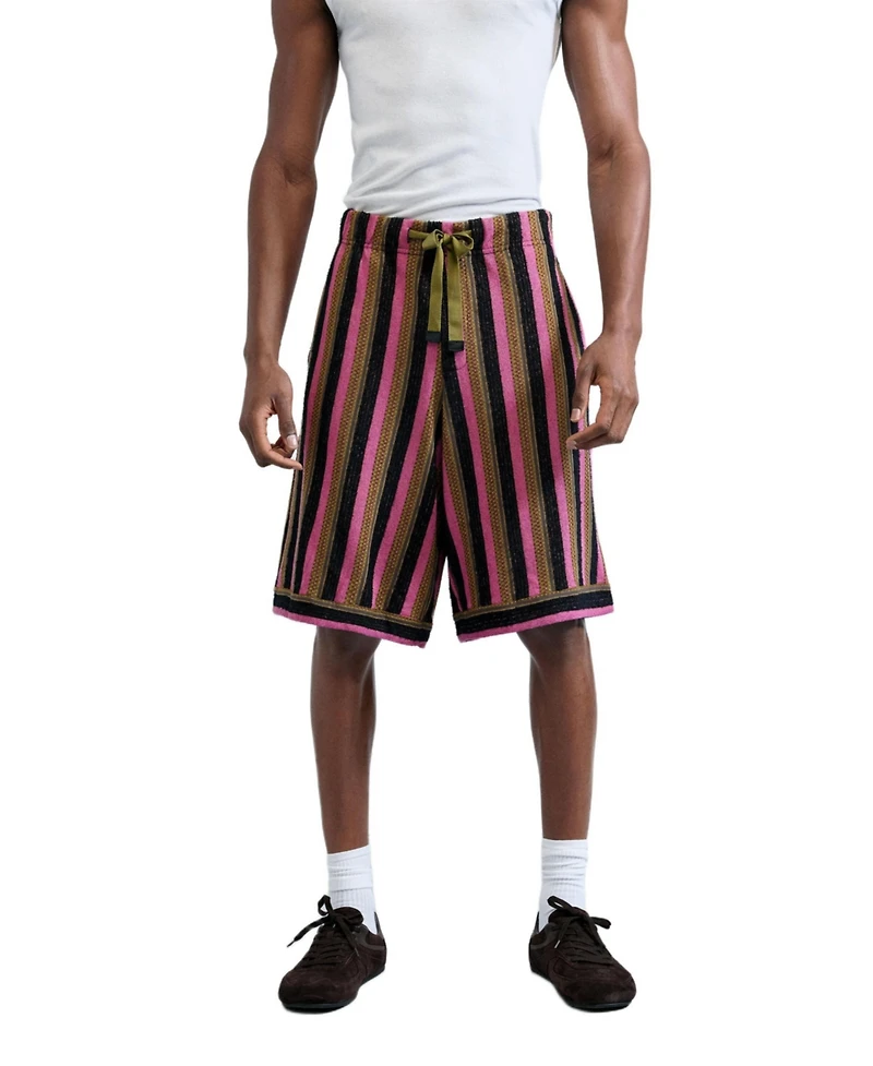 Desigual Men's Striped Knit Bermuda