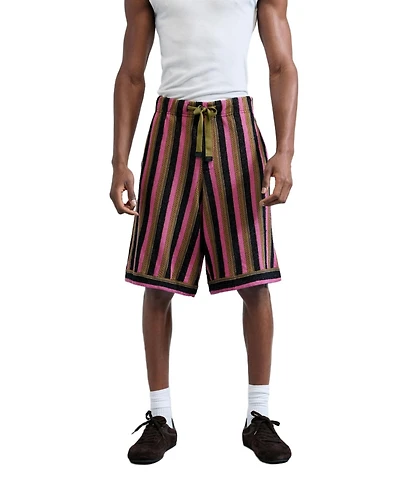 Desigual Men's Striped Knit Bermuda