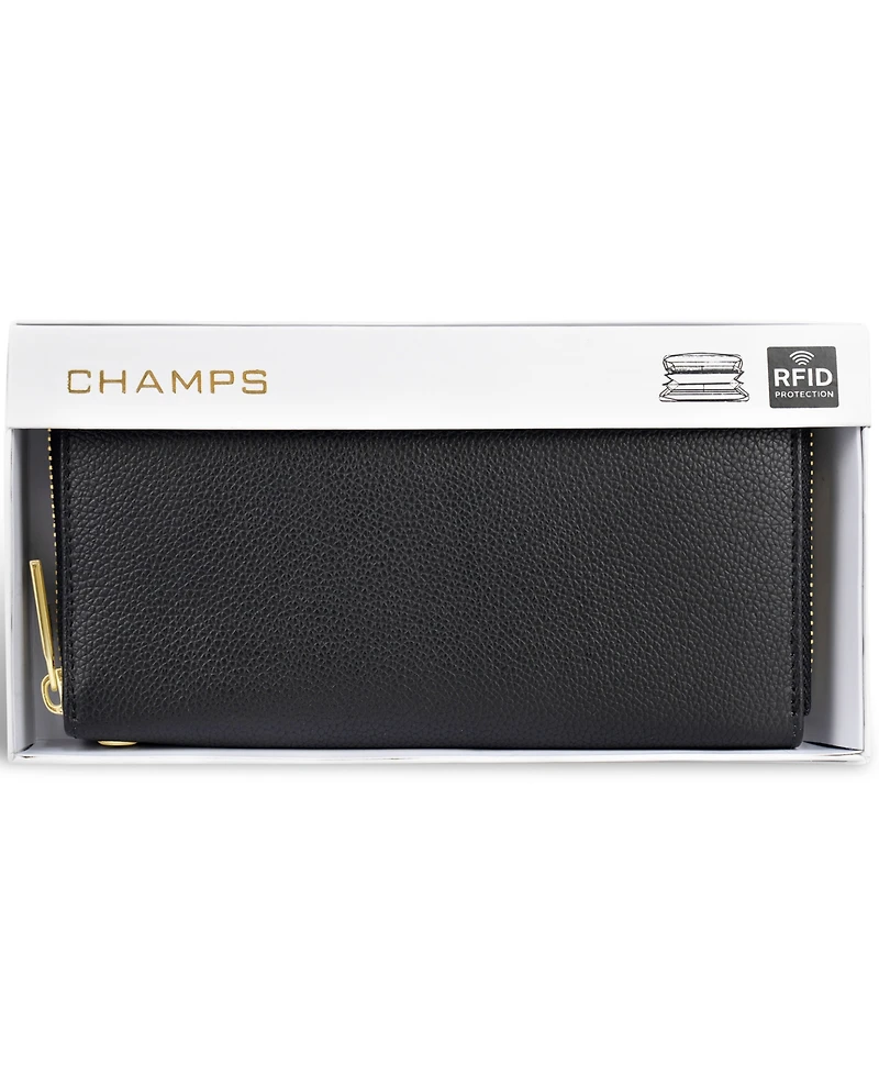 Champs Leather Travel Zip-Clutch wallet