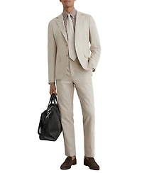 Reiss Men's Cheltenham Tailored-Fit Linen-Cotton Single-Breasted Check Blazer