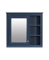 Phying Modern Wall Mounted Medicine Cabinet Bathroom Storage Cabinet with Mirror and 3 Open Shelves