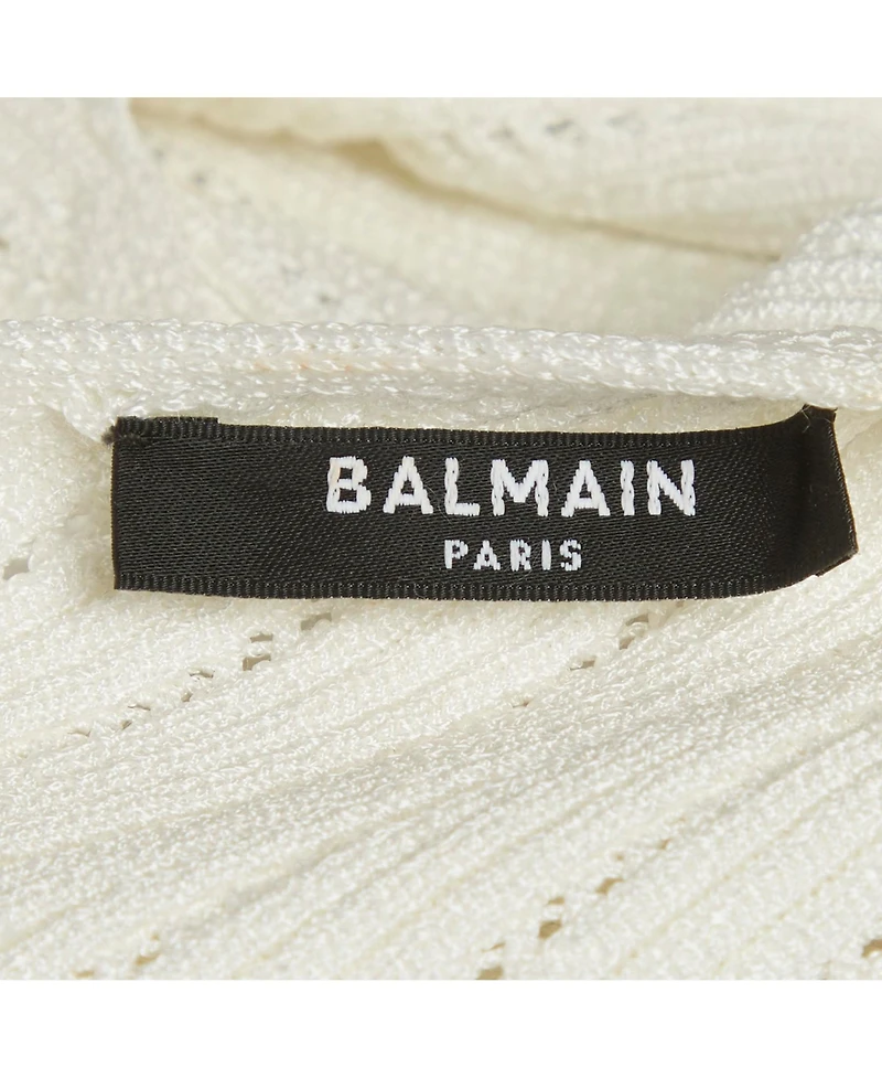 Pre-Owned Balmain Women's Pointelle Knit One Shoulder Top