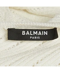 Pre-Owned Balmain Women's Pointelle Knit One Shoulder Top