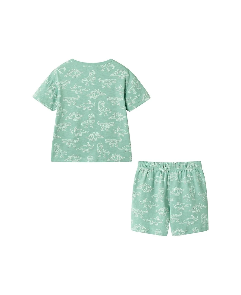 Andy & Evan Little Boys and Graphic Print Henley Set