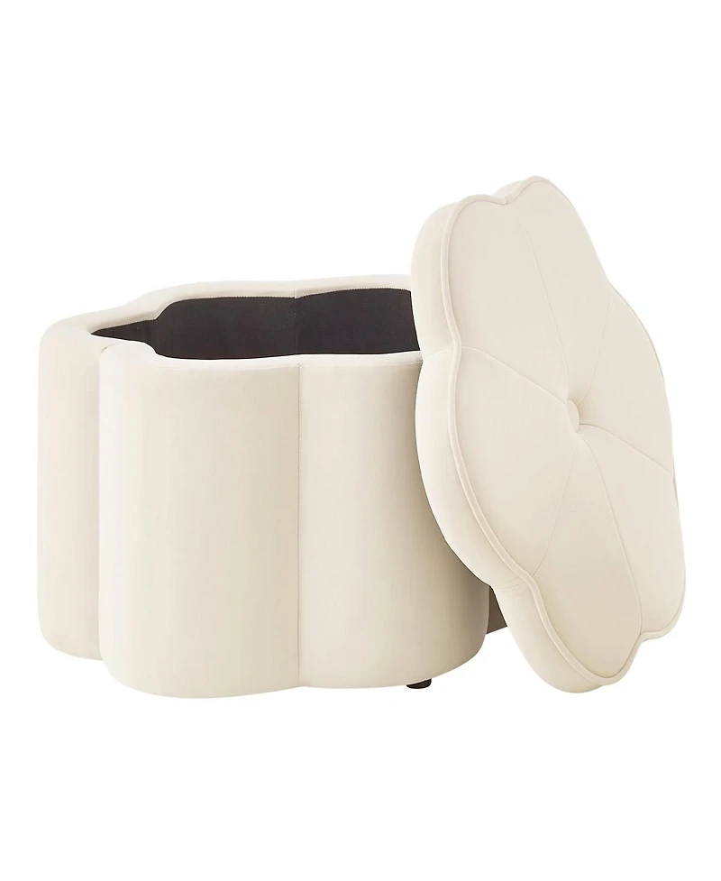 Streamdale Furniture Petal Storage Ottoman Set of 2
