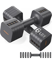 Fed Fitness 5-in-1 Adjustable Dumbbells Pair, Lbs Quick-Adjust Hand Weights for Home Gym and Outdoor Training