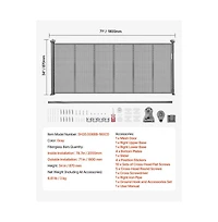 Ruie Retractable Mesh Pet Gate 34 in Tall Extends to 71 in Wide One-Hand Open