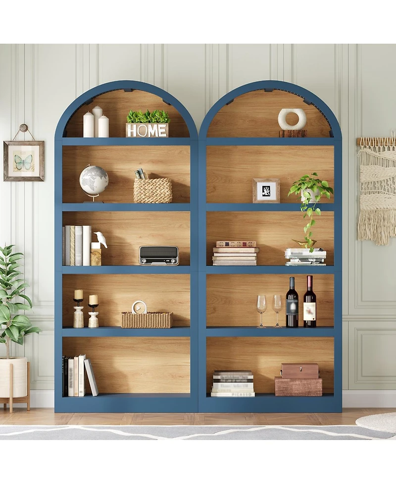 Streamdale Furniture Farmhouse 2-Pack Tall Bookshelves