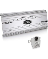 Lanzar 6000W Mosfet Amplifier for Powerful Sound with Dual Inputs, + Easy Installation