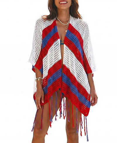 Cupshe Women's Daring Vibe Striped Cover-Up Kimono