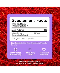 SMNutrition Saffron Capsules, 90 Count