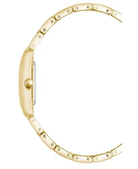 Anne Klein Women's Quartz Rectangle Gold-Tone Alloy Metal Bracelet Watch 20mm