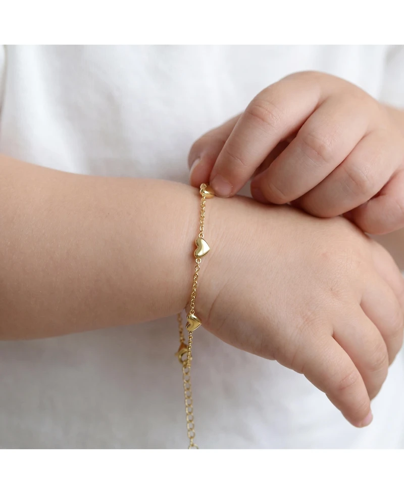 GiGiGirl 14K Gold Plated Station Bracelet 2-Piece Set