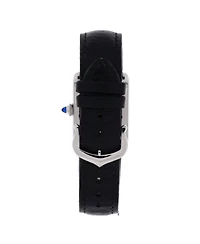 Pre-Owned Cartier Must de Cartier Tank Quartz Watch in Stainless Steel and Leather 22mm