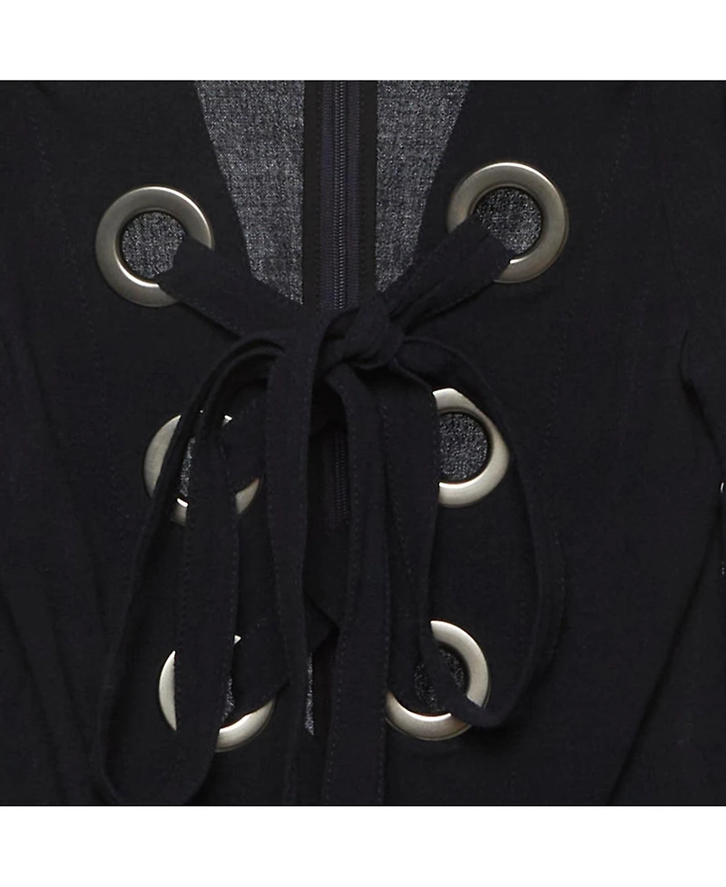 Pre-Owned Givenchy Women's Crepe Lace-Up Sheath Dress