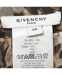Pre-Owned Givenchy Women's Abstract Print Chiffon Draped Mini Skirt