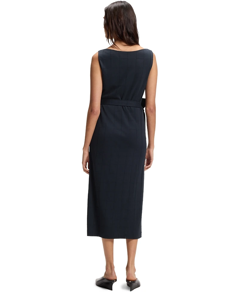 Boss by Hugo Women's Slim-Fit Checked Jersey Dress