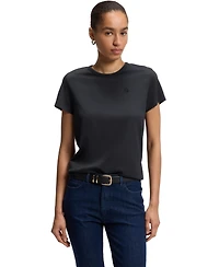 Boss by Hugo Women's Cotton-Silk Blend Slim-Fit T-Shirt