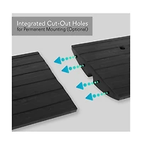 Pyle Driveway Threshold Car Curb Ramp, Single Piece