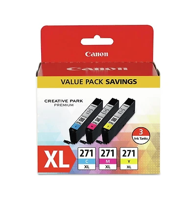 Canon 0337C005 Cli-271XL High-Yield Ink (3/Pack)