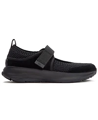 FitFlop Women's F-Mode Flow Knit Suede Mary Jane Almond Toe Sneakers