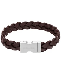 Calvin Klein Men's Leather Industrial Hardware Bracelet
